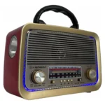 Rádio Portátil Retro Recarregável Am/fm Bluetooth Lanterna 110V/220V +5mil vendidos